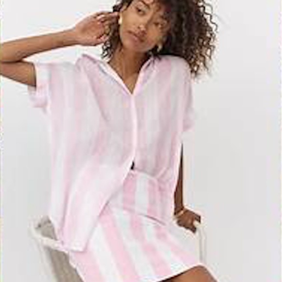 Madewell Tops - Madewell Central Tunic Shirt in Cara Stripe